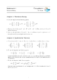Übungsblatt #08 Mathematik 1: Matrizenrechnung