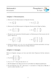 Übungsblatt #09 Mathematik 1: Determinanten