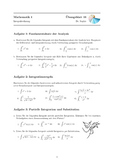 Übungsblatt #16 Mathematik 1: Integralrechnung