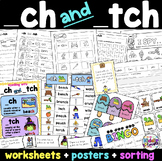-ch and -tch Word Ending Digraph Trigraph Worksheets