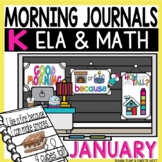 Morning Journals for Kindergarten JANUARY NO PREP! Editable