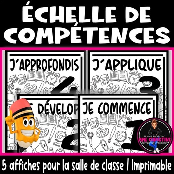 Preview of Échelle de compétences I Affiches I French Competency Scale Poster