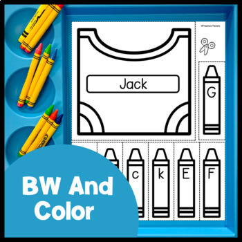Back To School Name Craft Editable Crayon Box by Preschool Packets