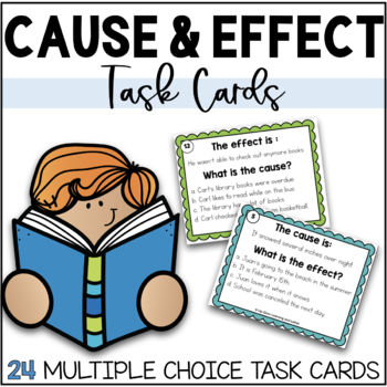 Preview of Reading Comprehension Skills Cause and Effect Task Cards