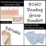 Editable Boho reading group names and powerpoint slides