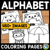 ALPHABET COLORING PAGES SHEETS A-Z BEGINNING LETTER SOUND 