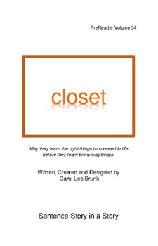 Preview of 'closet' Volume 34 PreReader Book