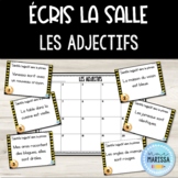 Écris la salle: les adjectifs (French grammar task cards)