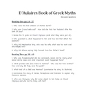 "d'Aulaires Book of Greek Myths"- Discussion Questions & Quiz