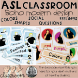 ASL Classroom Posters Boho Modern Classroom Decor