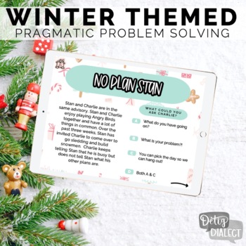 Preview of No Print Interactive Winter Themed Pragmatic Problem Solving