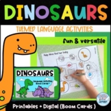 Dinosaur Language Activities - Printables + Boom Cards