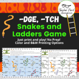 -dge, -tch endings Snakes and Ladders Game