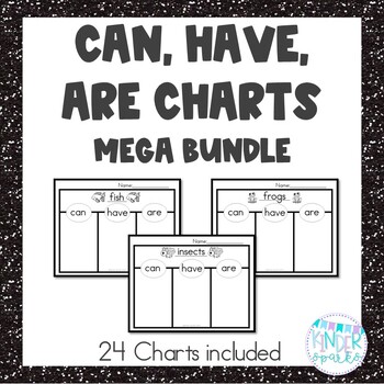 Preview of Can, Have, Are Charts -Mega Bundle- 24 charts included!