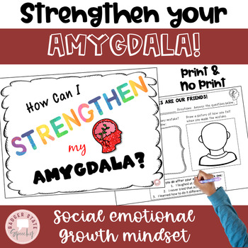 Preview of Growth mindset activity social emotional strengthen Your Amygdala!