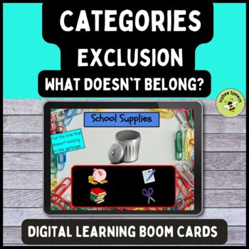 Preview of Categories Exclusion Speech Therapy Digital Boom Cards