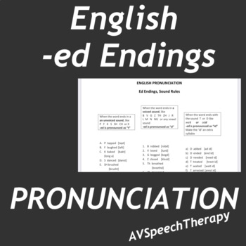 Preview of Pronunciation:English -ed Endings, How to Pronounce