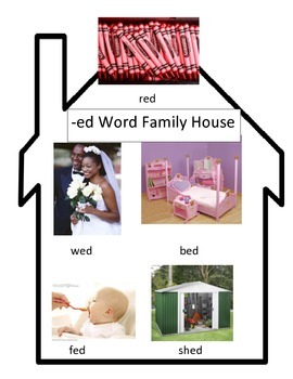Preview of -ed Word Family House