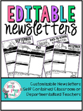 {editable} Monthly Classroom Newsletters