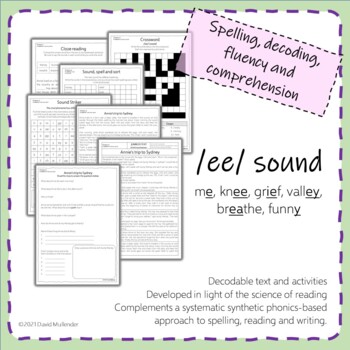 Preview of 'ee' phoneme - spelling, decoding, fluency and comprehension pack