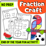 ❤️  end of the year activities Fraction math craft fractio