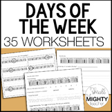 Days of the Week Worksheets - differentiated, cut and paste