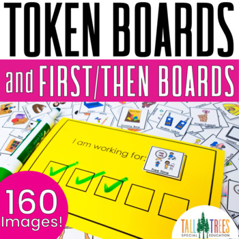 Preview of I Am Working For Token Board and First Then Board Positive Behavior Management