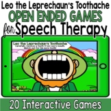 Speech Therapy St. Patrick's Day BOOM CARDS | 20 Games | N