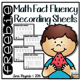 Math Fact Fluency Recording Sheets {freebie}