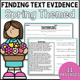 Text Evidence Reading Comprehension Passages for Spring