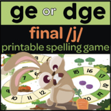 -ge and -dge endings ( A spelling game for the final /j/ sound.)