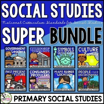 Preview of Social Studies Curriculum & Units Bundle for 1st and 2nd Grades