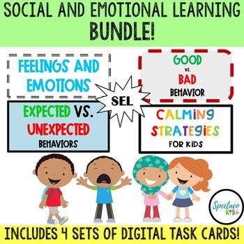 Preview of Social and Emotional Learning SEL Bundle | behavior management Boom Cards