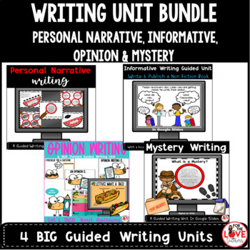 Preview of Writing Unit Bundle: Personal Narrative, Informative, Opinion, & Mystery