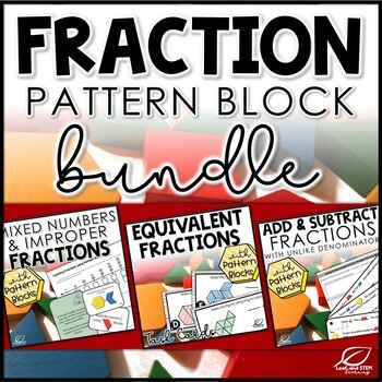 Preview of Hands On Fractions with Pattern Blocks BUNDLE