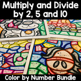 Multiply & Divide by 2, 5, and 10 Color By Number Workshee