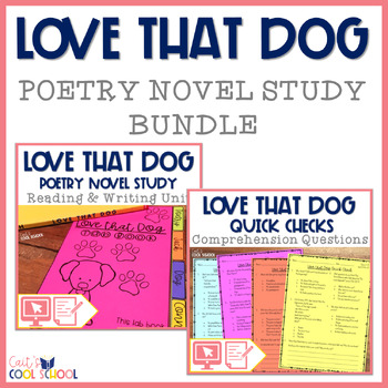 Preview of Love that Dog Novel Study Bundle Print and Digital