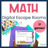 Math Digital Escape Room Bundle - Upper Elementary Math Re