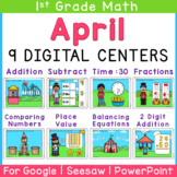 April 1st Grade DIGITAL Math Centers | Google Slides | Seesaw