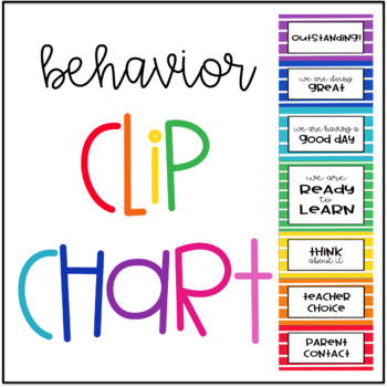 Behavior Management Flip Chart With Rainbow Markers - Primary