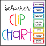 Behavior Clip Chart - Rainbow Stripes - Classroom Management
