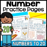 Numbers 1-20 Worksheets, Number Cards, Practice Writing Nu
