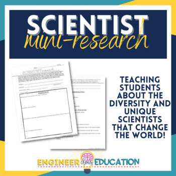 Preview of Scientist Research Project: Learning About Diverse Scientists + Sub Plans