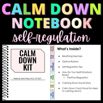 Preview of #halfoffhalftime Calm Down Notebook (Self-Regulation and Mindfulness)