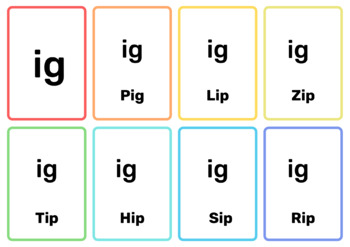 Preview of "ig" Flashcards