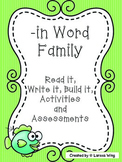 -in Word Family Packet, Read it, Build it, Write it Activi