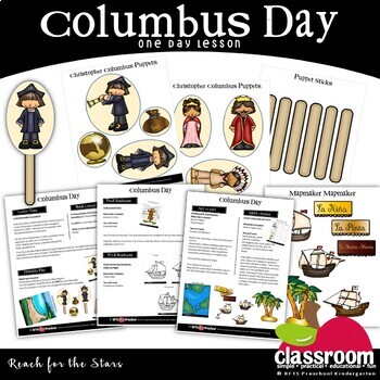 Preview of COLUMBUS DAY LESSON - Preschool PreK Kindergarten Curriculum Lesson
