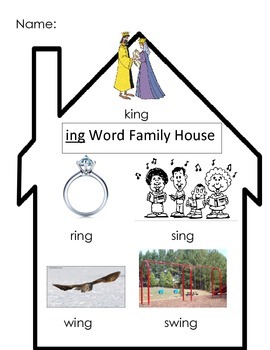 Preview of -ing Word Family House