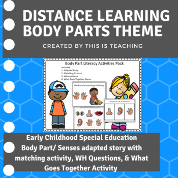 Preview of Distance Learning Body Parts Theme Lesson Plans Preschool Special Education