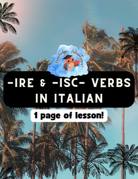 Preview of -ire and -isc- verbs italian
